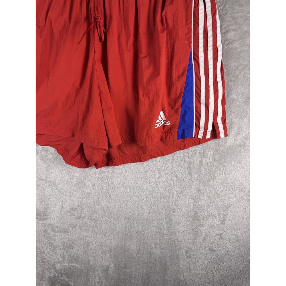 Adidas Swim Trunks Shorts Mens 2XL Red 3-Stripes Quick Dry Lined FS6153 - Picture 2 of 9